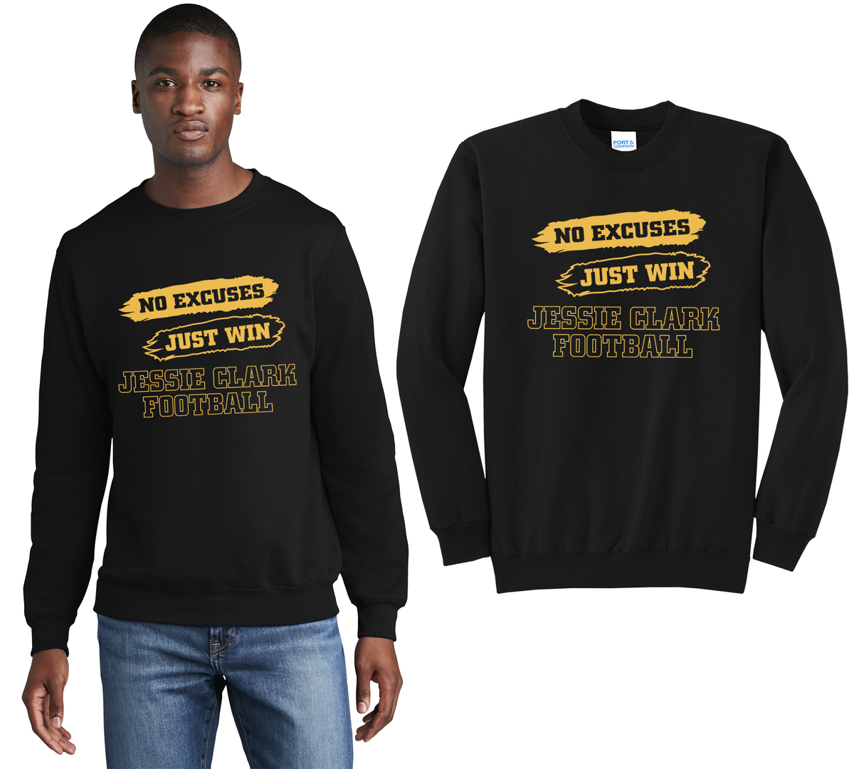 No Excuses, Just Win Crewneck