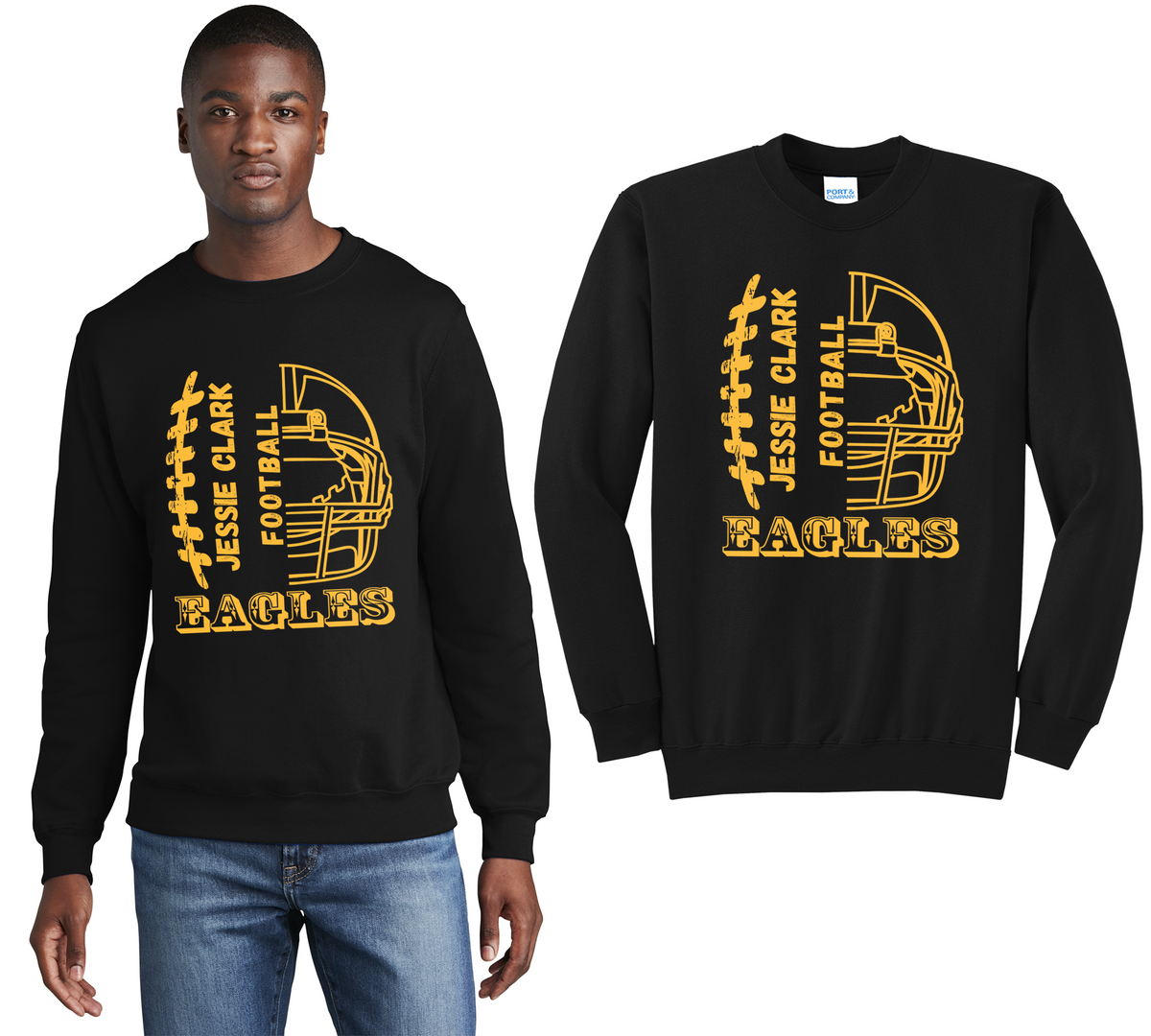 Eagles Helmet Design Crewneck