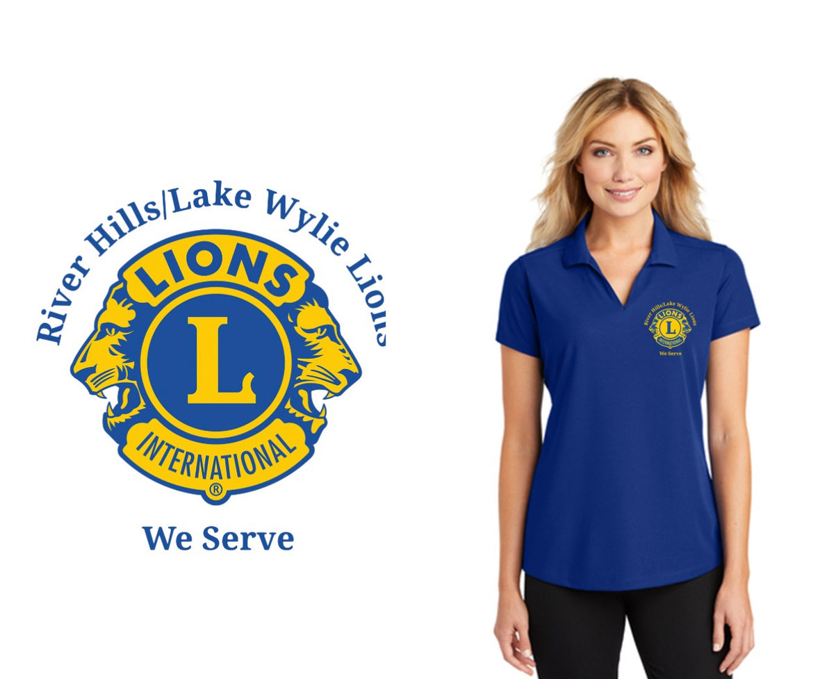 River Hills/Lake Wylie Lions - Polo Shirt (Female) Blue